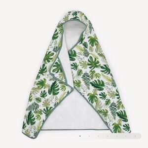 Little Unicorn Tropical Leaf Hooded Baby Towel